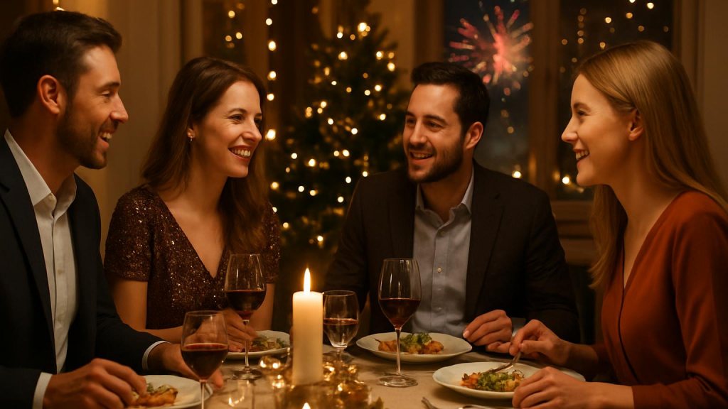Capodanno per gruppi a Napoli: cenoni e serate per socializzare Gruppo di adulti in contesto sociale per Capodanno