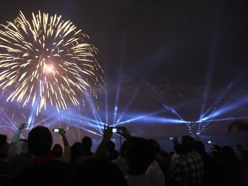 capodanno napoli in piazza in centro storico foto